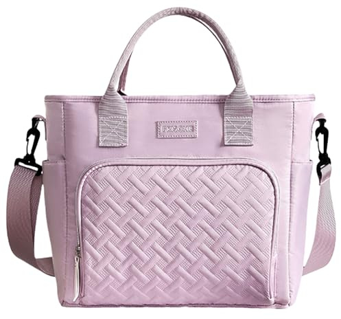 FAVORTALK Lunch Bag for Women Insulated Lunchbag Purple Thermal Cool Bags with Adjustable Strap for Adults Women Girls Leakproof Waterproof for School Office Outdoor - WCB42220