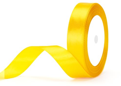 G2PLUS 20mm Gold Yellow Ribbons: 22m Gift Wrapping Ribbon