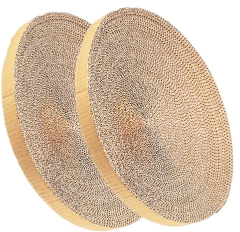 2 Piezas Almohadillas de Rascador para Cartón Corrugado Reciclado Reemplazo Resistente para Protección de Muebles y Interactivo