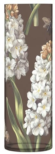 Vaso cilindrico in plastica giacinti rustici marroni da 30 cm decorativi estetici decorativi per soggiorno tavolo da pranzo