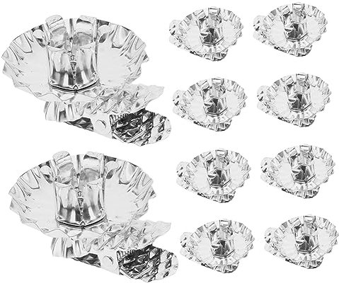 Vaguelly Weihnachtskerzenhalter Clip Eisen Hitzebeständig Stabiles Metall Kerzenständer Klemme Für Weihnachtsbaum Dekoration Möbel Schutz 10 Stück