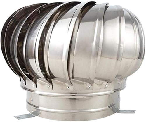 HTTGDGDH Ventilatore da Tetto Non Elettrico, Prese d'Aria Rotanti sul Tetto, Tubo di Scarico Stereoscopico, Ventilatore A Turbina per Ventilazione Naturale, Comignolo per Villa, 3（One Color-200Mm）