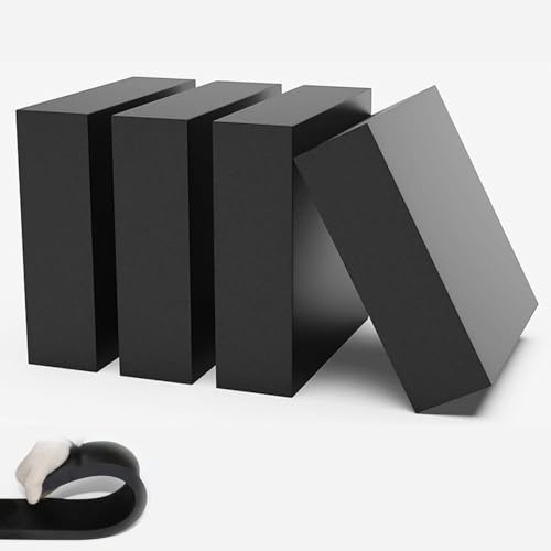 4 Stück Antivibrationsmatten, Gummipads 200 mm x 100 mm, 3 mm - 100 mm dick, robuste rutschfeste Gummiblöcke for Möbel, Maschinen, Werkbänke(10mm)