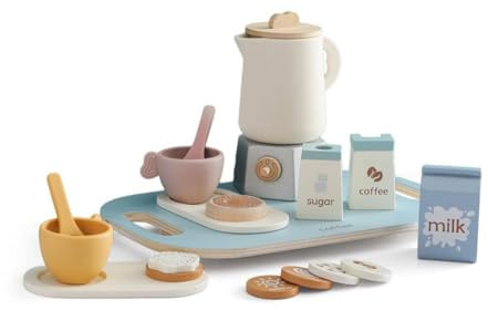 Wooden Kids Tea Set,Play Toy Accessories,Tea Party Set Teapot Simulation Utensil