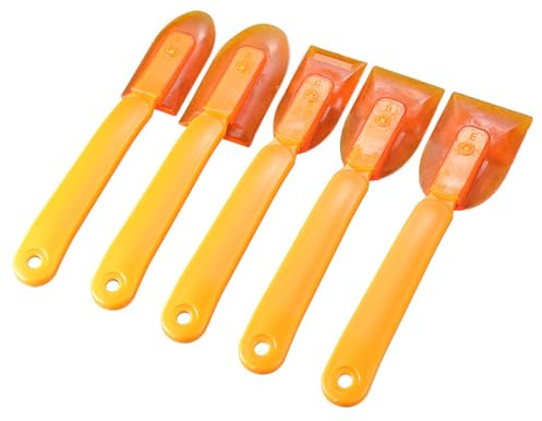Juego de 5 espátulas de goma para limpieza de juntas de pared de cerámica y múltiples superficies, acabado de calafateo para espacios reducidos