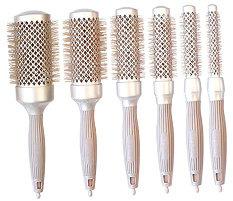 HONITANO Pettine Arricciacapelli in Alluminio per Salon e Casa Ergonomico e Durevole Spazzola Volumizzante per Mossi e Styling Femminile