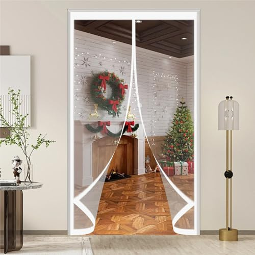 Magnetic Thermal Insulated Door 80 x 160 cm Soundproofing, Thermal, Waterproof, Windproof, Blackout, Multi-Sized Magnetic Screen Door for Patios, Front Doors, A