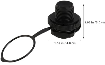 Healvian Lot de 3 Valves à Vis Spirale Blanches sans Base 22 MM pour Kayak Matelas Pneumatique et Bateau Gonflable – Valve Anti-Fuite Unidirectionnelle pour Gonflage et Dégonflage Rapide