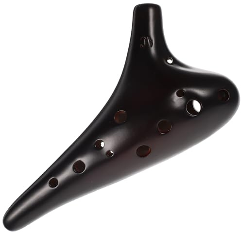 Ocarina a 12 Fori in Ceramica, Set 1 Pezzo, per Principianti | Tono Alto C, Sacca Inclusa, Leggero e Facile da Riporre, per Amanti della Musica