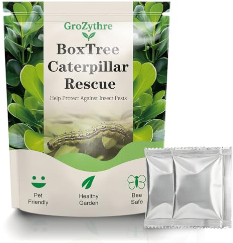 Box Tree Caterpillar Treatment 50g (10 x 5g Sachets), Treats 300m², 24H Action, Revives Your Boxwood & Buxus Hedges, Safe for Bees, Birds & Pets, Individually Packaged – Easy Storage, Fresh & Dry