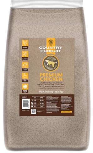 Country Pursuit | Premium Chicken & Rice Complete Dry Adult Dog Food 15kg | Hypoallergenic Dog Food, No Additives, Optimal Protein & Fats | Balanced Vitamins and Minerals | Dog Food Dry Kibble
