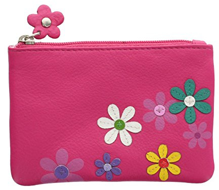 Mala Leather CARA Collection Coin Purse with Keyring 4108_73 Pink