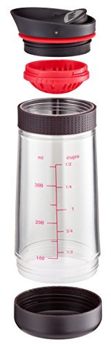 Tefal Ingenio Mezclador de aderezo, Plástico Silicona, Negro/Transparente, 18.5 x 8.3 x 8.3 cm