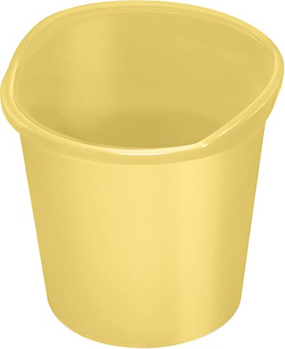 'HELIT h2360417 Corbeille à papier the Joy 13 L Jaune Mat
