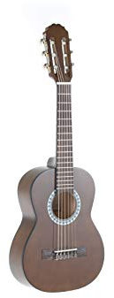 GEWA Konzertgitarre, Gitarre Basic, Korpus Linde, Griffbrett Pakkaholz, verchromte Mechaniken, 1/4 walnussfarben