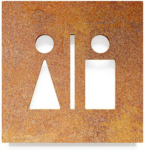 Vintage WC-Schild - selbstklebend - Retro Design Toiletten-Schild C-03-R