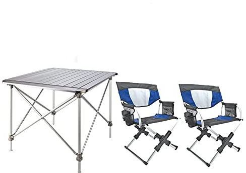 Campingtische StüHle Quadratischer Outdoor-Klapptisch, Aluminiumlegierung Hub-Camping-Picknick-Tisch, geeignet für Auto, Barbecue, Strandtabelle