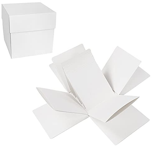 Ideen mit Herz Überraschungsbox mit Album | 12,5 cm x 12,5 cm x 12,5 cm | 300 g/m² | weiß