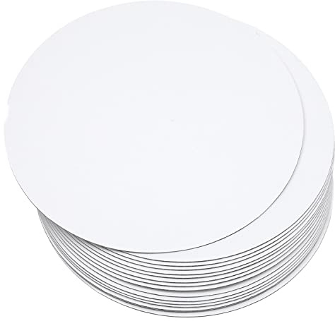 qiqee 40-Packs Cake Boards Round 12 Inch White Cake Circles Rounds Base Food-Grade Cardboard Cake Plate（Thinner But Stronger）