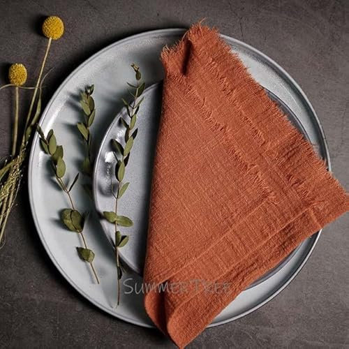50 Stück Servietten Baumwollgaze 41 cm Serviette Musselin Geschirrtücher Abendessen Retro Käsetuch Hochzeit Party Rustikale Tischdekoration 16 Zoll