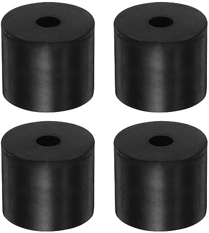 sourcing map 4Stk Gummi Unterlegscheiben Gummi Abstandshalter 40mm AD 10mm ID 40mm Dicke Neoprene Runde Schwingungsdämpfer Pads Isolator Buchsen Distanzhülsen für Autos Boot Zubehör Schwarz