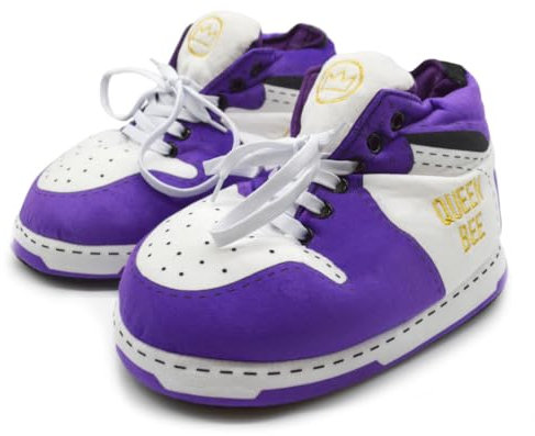 Cello Baffies' Krazy Kicks - Small Queen Bee Slippers for Women, Stylish Sneaker, Big Womens Slippers