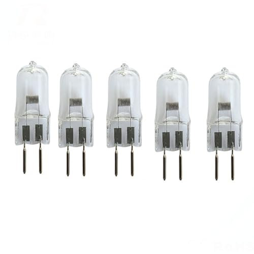 G6.35 Bombilla Halogena Paquete De 5 Bombillas Halógenas G6.35 24 V 50 W Lámpara Halógena Con Base De Clavija Blanco Cálido Gy6.35 Bombillas De Cápsula Regulables Para Efectos De Iluminación Y Proyect