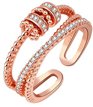 Ring Sterling Silber Drehring Weibliche Persönlichkeit Mode Drehring