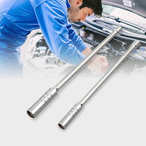 2 Stück Zündkerzenschlüssel Set, Zündkerzenschlüssel 14mm und Zündkerzenschlüssel 16mm, 3/8 Zoll Zündkerzen Nuss, Zündkerze Demontagewerkzeug, Glühkerzen Werkzeug, Spezialwerkzeug für Autos