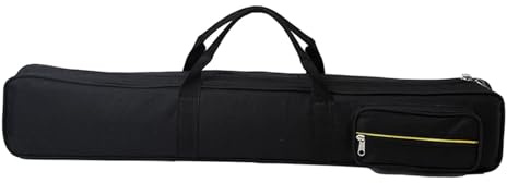 Dickly Billard-Pool-Queue-Tasche 1/2 Löcher Aufbewahrungskoffer Billard-Aufbewahrung Leichter Schutzhalter Oxford-Stoff-Ledertasche, Schwarz