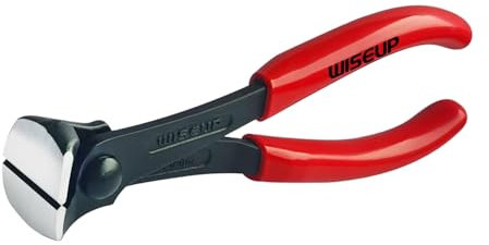 WISEUP Extracteur de clous, 15,2 cm, finition noire, pince de charpentier en acier chromé, pince coupante pour agrafes
