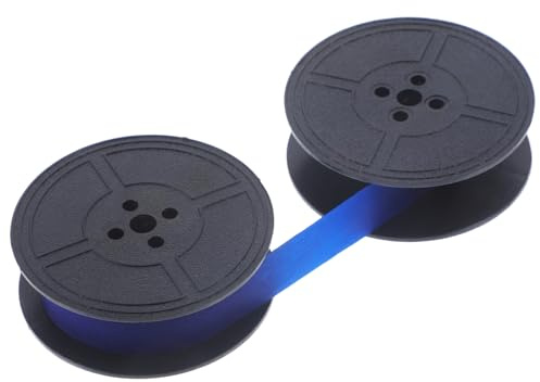BCOATH Blaues Nylon Schreibmaschinenband als Ersatzband für Alte Maschinen | Klare Druckbilder, Starke Tintenaufnahme, Verschleißarm und Langlebig, Schreibmaschinenzubehör für Klassische Geräte