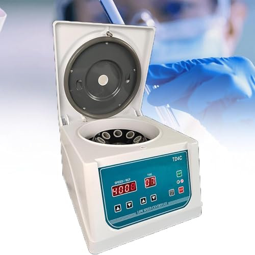 JJENXYYDS Centrifugeuse De Paillasse,Centrifugeuse PRP,Séparateur De Graisse De Sérum,Tubes à essai de capacité 8x15ml, Basse Vitesse 0-4000r/min,Centrifugeuse de Laboratoire pour Pratique médicale