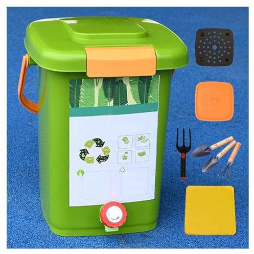 2 Pack Kitchen Composter Bin Set 2/2.6/4/5 Gallon Capacity Easy to Clean Sealing Cover Stylish Design Ideal for Kitchen Countertop Composting