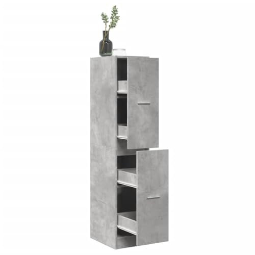 Gecheer Mehrzweckschrank, Ausziehschrank mit Stauraum, Holzwerkstoff, 30x41x144,5 cm, für Küche, Wohnzimmer, Büro