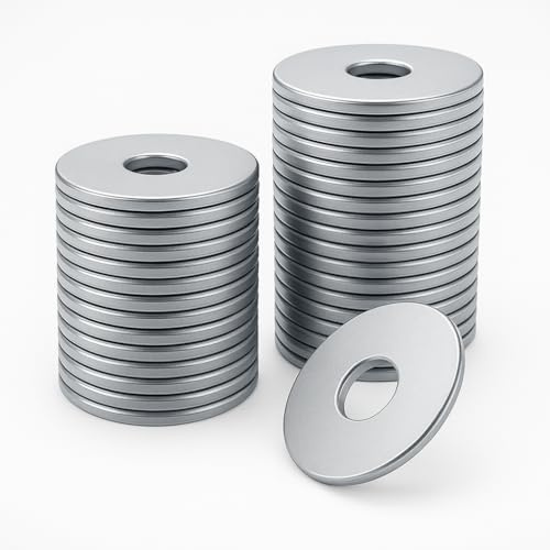 40 Stk Flach UnterLegscheiben M10, M10x20mm 304 Unterlegscheiben Edelstahl | Karosseriescheiben, für Reparaturen Im HausSchrauben Muttern Und Gewindestange (Silber)