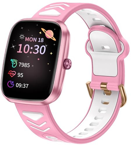 POKUJNFY Smartwatch Bambini per Bambino Bambina Bambini 1.75 Orologio Fitness Contapassi 20 modalità Sport Calorie Sonno Cardiofrequenzimetro Sveglia Giochi con/Senza App