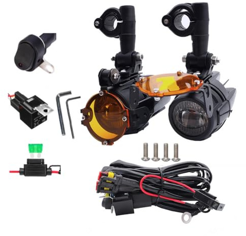 NEWFUN Zusatzscheinwerfer Motorrad,Motorrad-Scheinwerfer,LED-Außenleuchte Für Motorräder,Nebelscheinwerfer,LED-Scheinwerfer,IP67, 40W,360 Grad Drehbar,Geeignet Für Motorräder, Elektrofahrzeuge