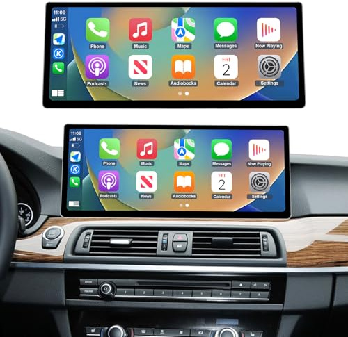 Ninetom 12.3 CarPlay Touchscreen for 2012-2016 BMW 5 Series F10 F11 NBT | HD Linux System Touckscreen, Supports Wireless CarPlay, Android Auto, Mirrorlink, Camera, Siri, Retains factory functions