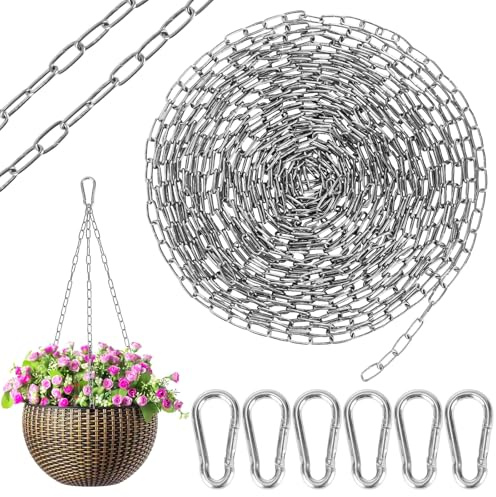 Gliederkette aus Edelstahl, 10M, 1,5mm, Metallkette zum Aufhängen, Ankerkette für Wäsche und Hunde
