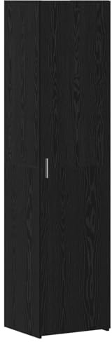 ULUYYUC Vetrinetta Soggiorno Mobile Cucina Salvaspazio Mobiletto da Esterno Mobile Basso Soggiorno - Highboard Rovere Nero 45x42.5x185 cm Legno ingegnerizzato per Bagno Camera Da Letto Ingresso