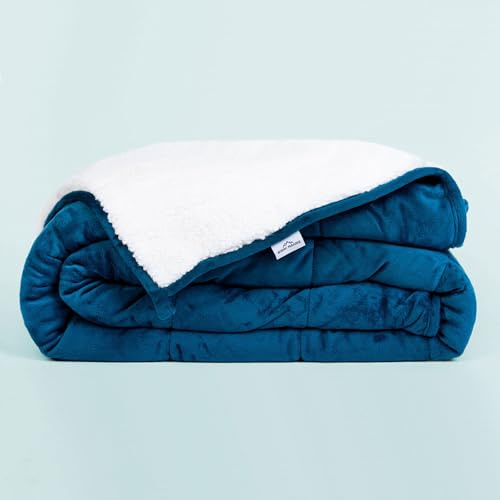 Nordic Paradise – Manta de peso cozy – Manta pesada – Manta pesada – Manta pesada – Cálido – 150x200 cm (azul oscuro, 9 kg)