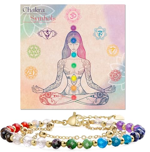 Farfume Chakras pulseras de piedras naturales para Mujer Cuentas de Perla Natural de 4mm Piedras Pulidas a Mano Joyería Regalo Ideal