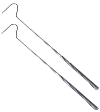 Edelstahl 71cm Teleskopischer Schlangenhaken, 2 Stück für Reptilien