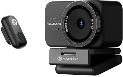 Hollyland Lyra Webcam UHD 4K Webcam for PC/Mac, 1/1.5 Sensor, Auto Framing, PDAF, HDR, Control for Live Streaming, Video Calls, Gaming, Works with Zoom, Teams, Twitch & More(with Mic)
