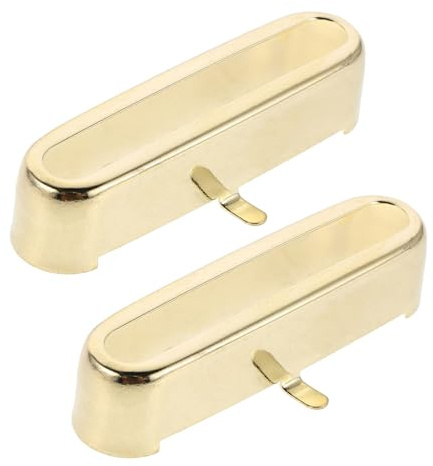 SUPVOX 2piezas Pastillas de Guitarra Eléctrica Cubiertas de Latón Protector de Pastillas de Bobina Simple Material de Metal para Uso Estudios de Grabación Color Dorado