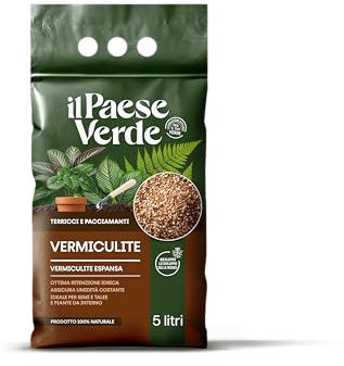 Vermiculite espansa Il Paese Verde, sacco da 5L | Vermiculite ideale per rinvasi per creare l'ambiente ideale per le piante e lo sviluppo delle radici