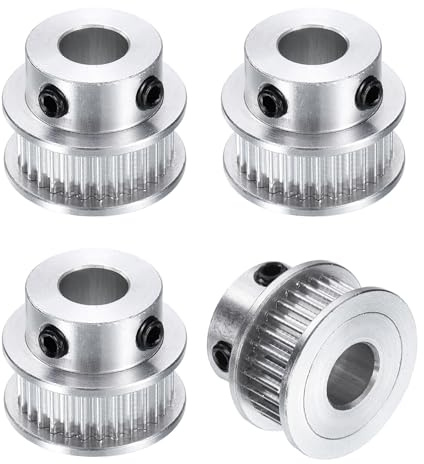 QUARKZMAN 4 Stück GT-2 30T Umlenkrolle 8mm Bohrung Zahnriemenscheibe | 30 Zähne, Aluminium, Passend Für 6mm Breite Zahnriemen, Für 3D-Drucker