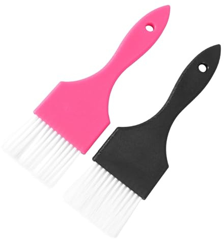 MERRYHAPY 2 pezzi Spazzola per Tintura Capelli con Piastra Colorante Manico Ergonomico per Facile Conservazione Strumento Professionale per Parrucchieri e Uso Domestico Adatta per Tinta e