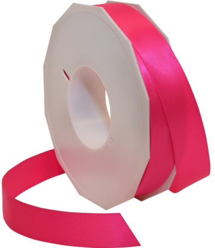 Morex Ribbon Neon Brights Satin, 7/8-inch by 50-Yard, Neon Hot Pink, (08722/50-616)